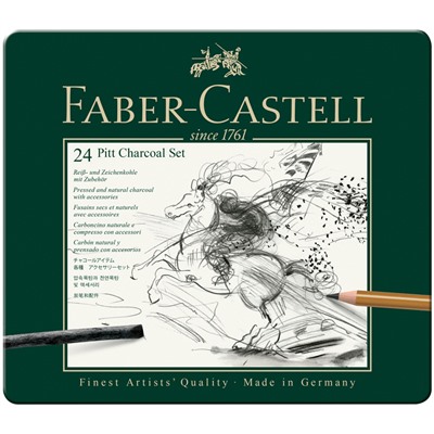 Набор угля и угольных карандашей Faber-Castell "Pi