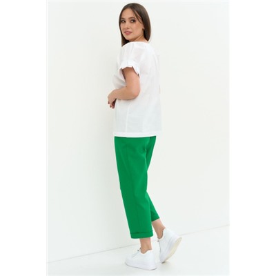 Блуза, брюки  Магия моды артикул 2233 белый-зеленый