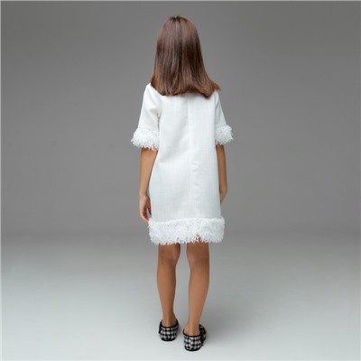 Платье для девочки MINAKU: PartyDress цвет белый, рост 122