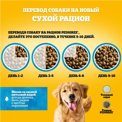 Сухой корм Pedigree для взрослых собак всех пород, говядина, 2,2 кг.