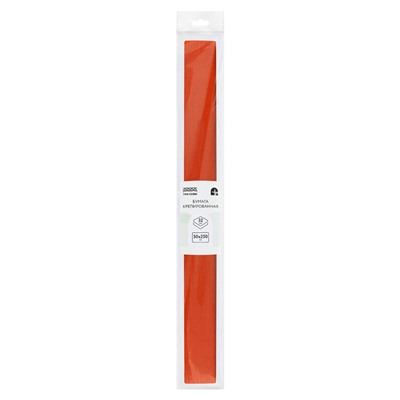 Бумага крепированная темно-оранжевая (CR_43957, ТРИ СОВЫ) 50*250см., 32г/м2