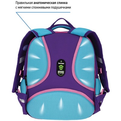 Рюкзак Berlingo Kids "Positive" (RU08082) 36*27*12см, 1 отделение, 2 кармана, эргономичная спинка, LED кант