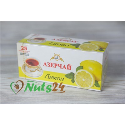 Чай Азерчай чёрный аром. лимон 25 пак.(с конвертом)
