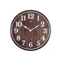 Часы настенные круг d=29см, корпус коричневый "Эко" "Рубин" 2940-002 (10)