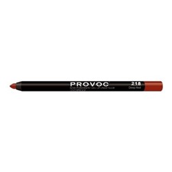 Полуперманентный гелевый карандаш для губ Provoc 218 Deep Red (коричнево-красный)