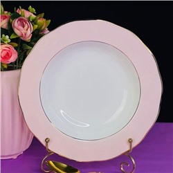 Набор глубоких тарелок Lenardi Pink, фарфор, d=23 см, 6 шт