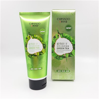 CHMADO  Пилинг - гель для лица и тела GREEN TEA Освежающий, Увлажняющий ЗЕЛЕНЫЙ ЧАЙ  150г