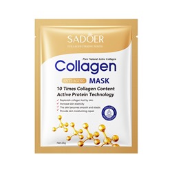 Sadoer Тканевая маска для лица с коллагеном антивозрастная, 25гр