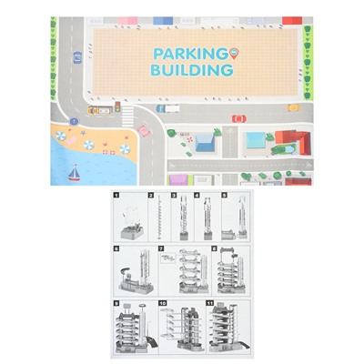 Игровой набор "Парковка. Мегаполис" на батар., размер в собр. виде 35*17,5*36см, в коробке (2294336) с подъемным лифтом