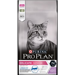 Pro Plan Delicate Senior для кошек старше 7 лет с чувствительным пищеварением, с индейкой