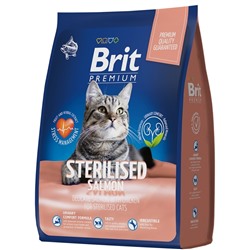 Brit Premium Cat Sterilized Salmon & Chicken корм с лососем и курицей для стерилизованных кошек