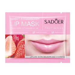 Гидрогелевые патчи для губ с экстрактом клубники SADOER Sweetheart Strawberry Lip Mask, 8 гр