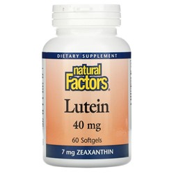 Natural Factors, лютеин, 40 мг, 60 мягких таблеток