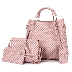 Набор сумок из 4 предметов, арт А94, цвет:розовый ОЦ