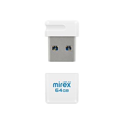 USB 3.0 флэш-накопитель 64 ГБ  Mirex MINCA WHITE  64GB (ecopack)