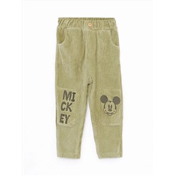 Вельветовые штаны LC Waikiki с Микки Маусом и вышивкой для маленьких мальчиков с эластичной резинкой на талии