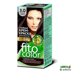 Стойкая крем-краска для волос Fitocolor 115 мл, тон 3.0 темный каштан