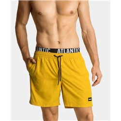Пляжные шорты мужские Atlantic, 1 шт. в уп., полиэстер, желтые, KMB-200