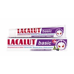 LACALUT basic Зубная паста черная смородина-имбирь, 75 мл