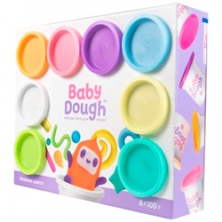 Набор для творчества Тесто для лепки BabyDough набор 8 цветов пастельные BD021 в Самаре