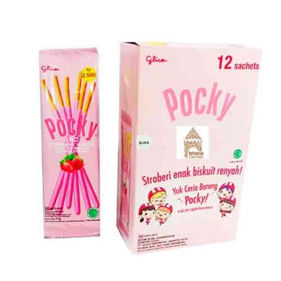 Палочки бисквитные Pocky Single Strawberry 11гр.