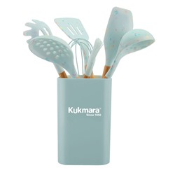 Набор кухонных принадлежностей из силикона 9 предметов Green "Kukmara" kuk-04/09011501