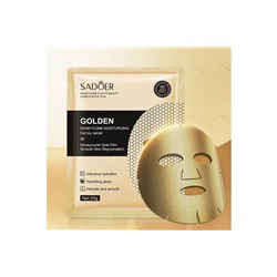 SADOER Двухслойная омолаживающая и восстанавливающая маска из золотой фольги на тканевой основе