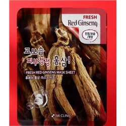 БВ 3W Clinic маска для лица тканевая Red ginseng 23мл 370105