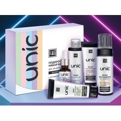 Unic Подарочный набор косметики в коробке (пенка, маска, тонер, точечный гель, крем)