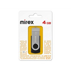 USB флэш-накопитель  4 ГБ  Mirex SWIVEL BLACK 4GB  (ecopack)
