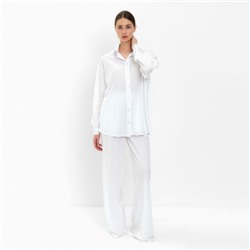Пижама женская (сорочка, брюки) MINAKU: Home collection цвет белый, р-р 52