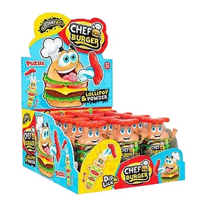 Леденец + пудра Johny Bee с игрушкой Chef Burger 20гр