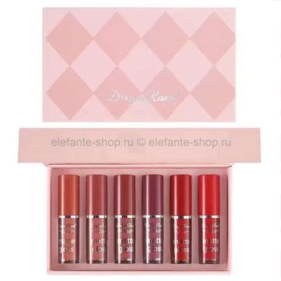 Набор матовых блесков для губ Dragon Ranee Matte Gloss 6in1 #B