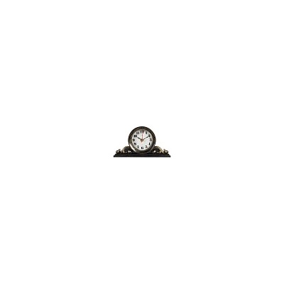 Часы настольные 26х14 см, корпус черный с золотом "Классика"  "Рубин"  2514-001 (10)