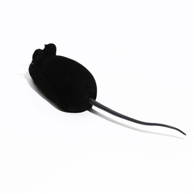 Мышь бархатная, 6 см, чёрная