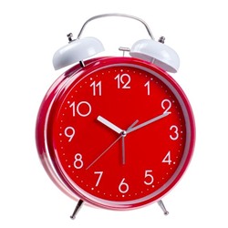 Часы - будильник "гигант" красный большой 30см