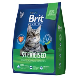 Brit Premium Cat Sterilized Chicken корм с курицей для стерилизованных кошек