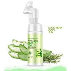 Массажная очищающая пенка для умывания с щеточкой BioAqua с Aloe Vera 120мл