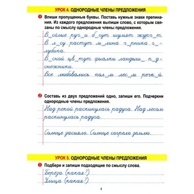 Русский язык. 4 класс. Тетрадь для закрепления знаний. Романенко О.