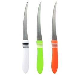 Набор ножей для овощей и фруктов 2шт. l=21см. (3вида) (min6) (нержавеющая сталь, полипропилен) (упак
