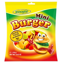 Жевательные конфеты с фруктовым вкусом Woogie Mini Burger (Мини-бургеры) 250 гр