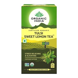 Органик Индия чай из Тулси и лимоном, 25 Чайные пакетиков