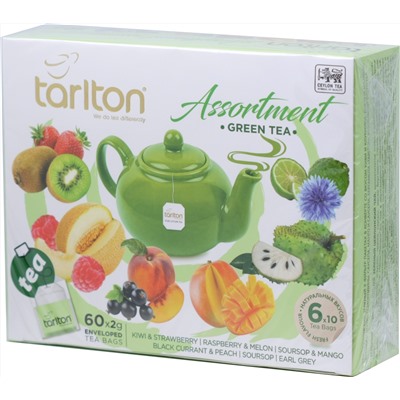 TARLTON. Ассорти. Green tea карт.пачка, 60 пак.