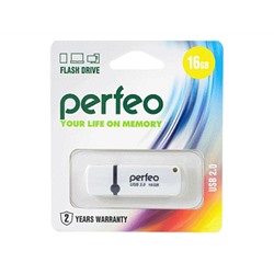 Флеш-диск Perfeo USB 16GB C07 White PF-C07W016