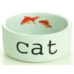 Миска для кошек фарфоровая рисунок (CAT) 300мл*11,5см
