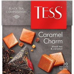 Чай Tess Caramel charm черный с добавками, 1,8гх20пир 0883-12