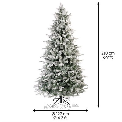 Искусственная елка Vermont заиндевелая 210 см, ЛИТАЯ + ПВХ (Kaemingk)