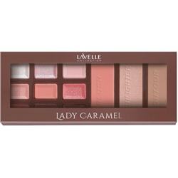 LavelleCollection Палетка для макияжа глаз и лица Lady caramel  тон 01 fudge  NB LC