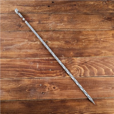 Шампур узбекский с ручкой-кольцом, рабочая длина - 50 см, ширина - 10 мм, толщина - 2 мм