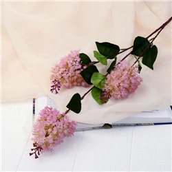 Цветы искусственные "Веточка сирени" 68х7 см, розовый